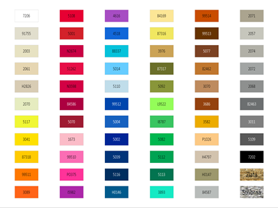 Polyester Color Card